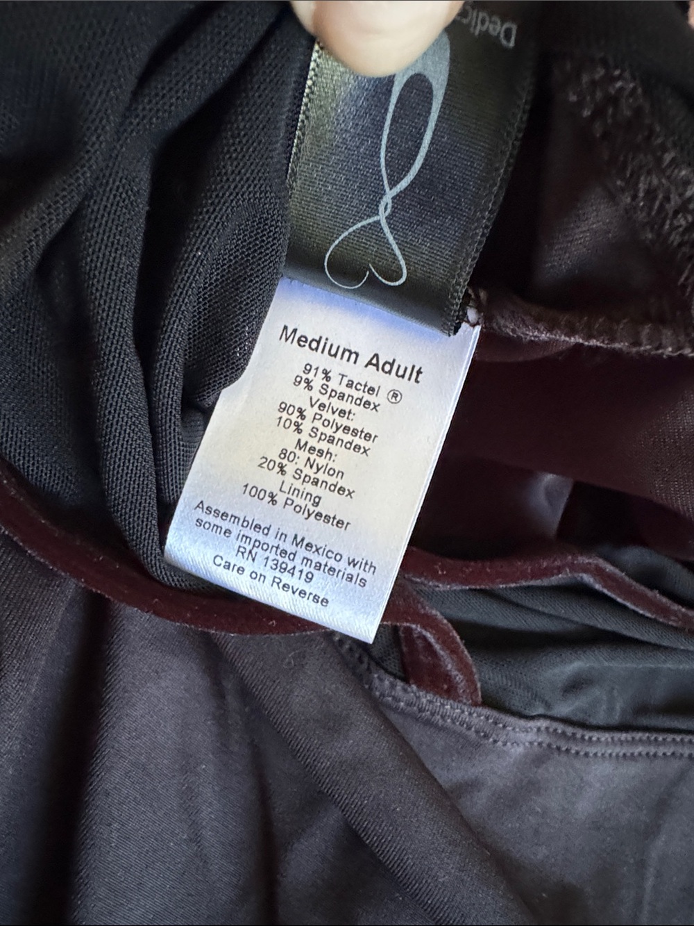 Suffolk black Velvet High-Neck dance leotard - Picture 5 of 5